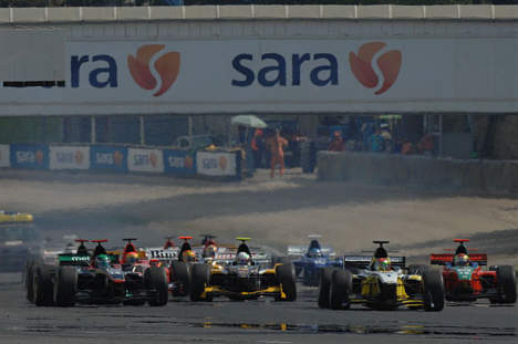 Starten på Euroseries 3000 på Valencia